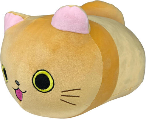 Pineapple Cat Plush Orange Cat Stuffed Animals Cute Cat Plushies Soft Kitten Squishy Pillow Plush Toys for Kids, Girls, Boys - 10 Inch