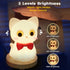 Dimmable AVEKI Cat Night Light for Kids, Cute Squishy Silicone Cats Lamp for Baby Toddler Newborn Nursery, Touch Night