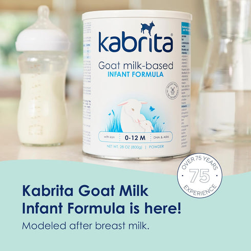 Kabrita Goat Milk Infant Formula - 28Oz Easy to Digest Baby Formula 0-12 Months with Prebiotics, Iron, DHA, Non-GMO