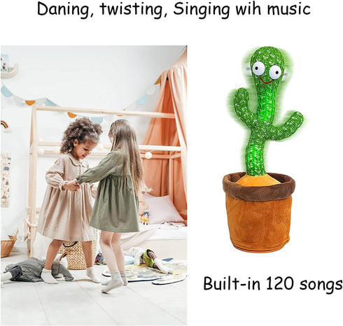 2023 Dancing Cactus Toy Bluetooth, Rechargeable Singing Talking Cactus that Repeats What You Say