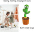 2023 Dancing Cactus Toy Bluetooth, Rechargeable Singing Talking Cactus that Repeats What You Say