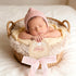 Penitue Hello World Newborn Sign, Double Sided Newborn Welcome Sign Wooden She's Here Baby Announcement Board New Birth