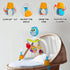 Baby Stroller Arch Toy with Music & Lights - Adjustable Activity Arch & Play Accessories for Infants in Strollers