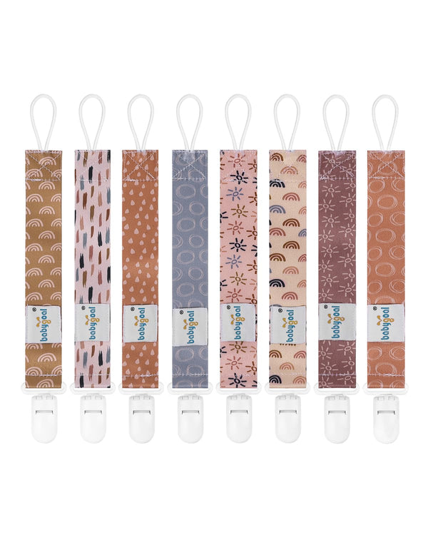 babygoal Baby Pacifier Clips 8 Pack, Pacifier Holder Clips Fits for Most
