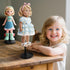 MEIJIAYOU 4PCS 15, 16, 17, 18, 19, 20, 21 inch 2" 4",Black Doll Stand Compatible with American Girl Accessories,Fit