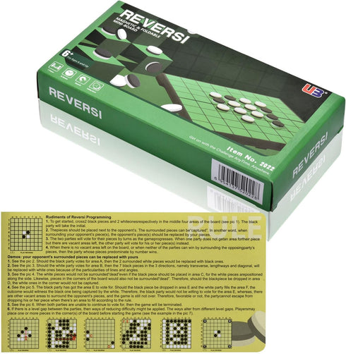 Magnetic Reversi Othello Board Game Set - Classic Educational Toy with Folding Board
