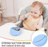 Mombella Silicone Suction Bowls: Durable Baby Food Bowls and Spoons Feeding Set, BPA-Free, Blue
