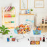 196Pcs 4 Packaging Dollhouse Miniature Store Grocery Accessories Mini Shopping Cart Basket Three-Layer Shelves