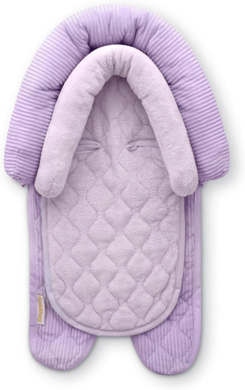 GoldBug Baby & Toddler 2-in-1 Car Seat Head Support - Plush Purple