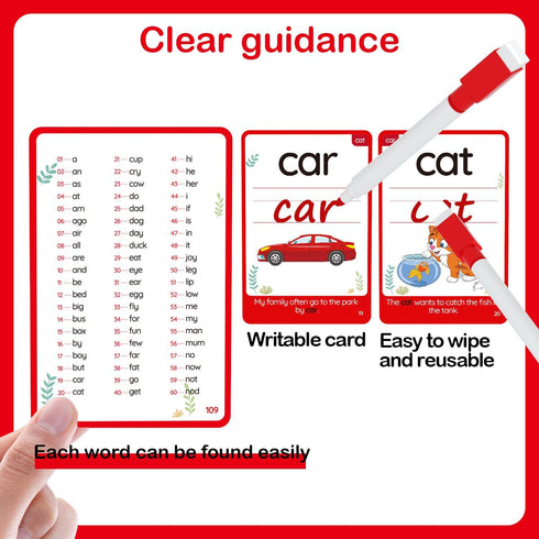 WJPC 58 116PCS 3,4,5, 3-6 Cards, High Frequency Sight Words Flash Cards for (Pre-K, Pre-Kindergarten, Kindergarten