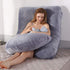 BATTOP Pregnancy Pillow for Sleeping,Full Body Maternity Pillow with Removable Washable Cover,Support