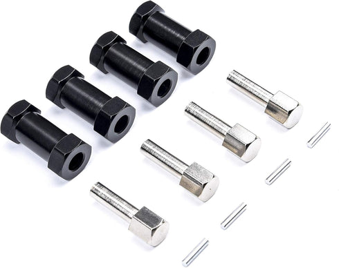 Readytosky 12mm Wheel Hub Hex Spacer, 25mm Offset Extension Drive Adapter for 1/10 Traxxas Rustler