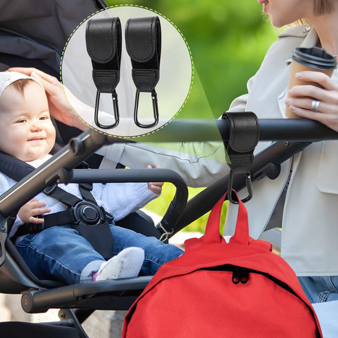 Taefuwr 4 Mummy PCS Stroller Hook, Baby Stroller Hooks, Universal Stroller Clips and Hooks, Adjustable Stroller