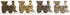 Set 8 Yellow Mountain Imports Metal Die-Cast Mexican Train Domino Train Markers