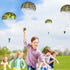 Aoriher 12 Pcs American Flag Army Parachute Toy, Hand Throwing Men Toy Figures, Outdoor Games for Teens Boys