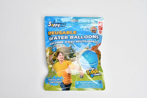 SOPPYCID Reusable Magnetic Water Balloons, 16 Pack Refillable Water Bombs, Self Sealing Quick Fill, Latex-Free Silicone