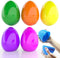 The Dreidel Company 6 inch Jumbo Filable Easter Eggs 6-Pack Colorful Bright