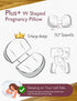 Momcozy Plus W Shaped Pregnancy Pillow for Sleeping - Adjustable Maternity Pillow for Side Sleepers - Portable Wedge