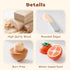 Set, ROBOTIME Wooden Play Food Cutting Vegetable Pretend Play Toy Food for Play Kitchen with Shopping Bag Kids Kitchen