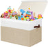 Gowee Large Toy Storage Box with Lid, Sturdy Toys Storage Chest Bin Organizer