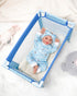Set 18 Inch BABESIDE Baby Doll Crib for Dolls, Foldable Baby Doll Bed Playpen Toy Crib with Storage Bag for Reborn Baby