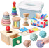 6-12 Months,1 Old,8 1 Set 12-18 Montessori Toys for Babies Year in Learning Educational Wooden Sensory Toys for Baby
