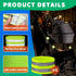 HAVANSIDY 6-Pack of Reflective Bands for Strollers, High Visibility Elastic Reflectors with Velcro Fastening