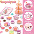 Set 3-6 Set, Lajeje Tea Party for Toddlers & Little Girls Ages Princess Pretend Play Kitchen Toy with Tin Tea Desserts