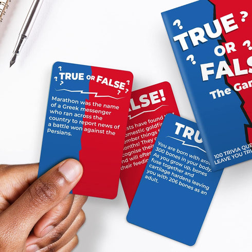 Gift Republic True Or False Trivia - 100 Questions Card Game