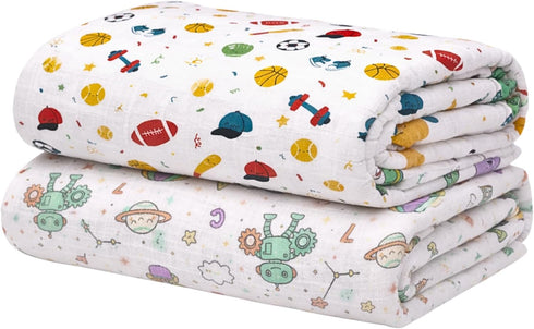 Varniya Lifestyles Muslin Swaddle Blanket Organic Cotton Baby Receiving Blanket Soft & Breathable Swaddle