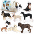 Volnau Dog Figurines, 9PCS Mini Puppy Figures for Kids, Educational Cake Topper Set for Toddlers Decorations