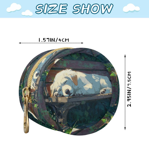 Sinestour Sleeping Dog Bench Pattern Pacifier Holder Case for Diaper Bag Portable Travel Pacifier Storage Case