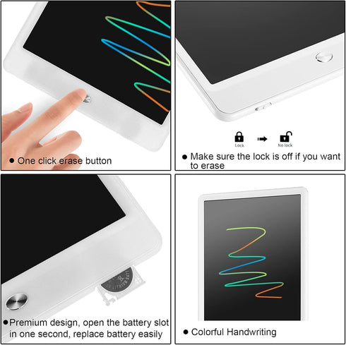 LCD Drawing Pad 10 Inch for Kids with Bag, Digital Notebook & Notepad for Adults, Colorful Writing Tablet for Home,