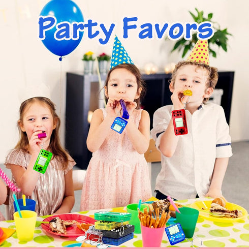 15Pcs Arcade Video Game Party Favors for Kids, Keychain Supplies for Birthday Gifts and Classroom Prizes