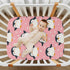 Caikeny 27 39 Fitted Crib Sheet for Boys Girls Cute Pink Penguins Baby Crib Sheets Bassinet Sheets Crib Mattress Bed