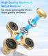 ATESSON Fidget Spinner Gold Stress Relief Reducer Toys, High Speed Bearing Metal Hand Spinners for Kids Adults