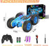 360 4WD Terucle Remote Control Car, Rc Cars Stunt Toys New Upgraded Strip Lights and Headlights Toys Double-Sided