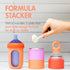 Boon Triful Baby Formula Dispenser On The Go - Insulated Stainless Steel Formula Containers with Stacking Design - Baby