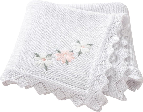 LAWKUL Baby Blanket 100% Traceable Cotton Knit Receiving Blankets Soft Swaddle for