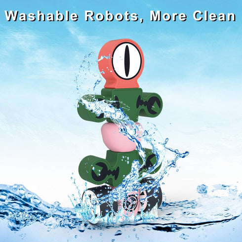 Gifts2U 35PCS Set Playset 3-6 Magnetic Robots, Magnetic Blocks for Kids with Storage Box, Stacking Robots Toy STEM