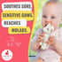 0-6, CaaOcho Pure Natural Rubber Teething Baby Toy - Sola The Goat Teether for Babies, BPA Free Baby Toy, All Natural