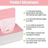 NOVWANG Wipes Dispenser, Baby Wipe Holder, Refillable Container for Bathroom Wipes, Pink