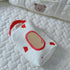 LFRXION Wet Wipe Holder Bag, Embroidered Bear Wet Wipe Pouches, Portable Upgrades Stroller Hanging Bag Cotton Linen