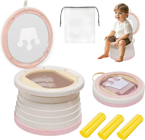 Portable, Foldable Potty seat for Toddler, Training Toilet Seat Emergency Toilet The