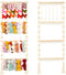 Headband Holder - Macrame Bow Organizer for Baby Girl with 48 Metal Hooks, 6 Slings & Wooden Bead