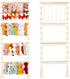 Headband Holder - Macrame Bow Organizer for Baby Girl with 48 Metal Hooks, 6 Slings & Wooden Bead