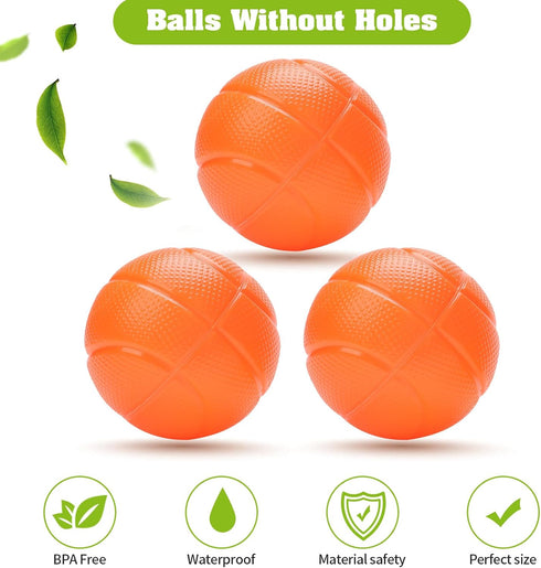 Bath Toys - Bathtub Basketball Hoop for Kids, Shower Toys for Ages 4-8, Suction Cup Hoop & 3 No Hole Balls Set