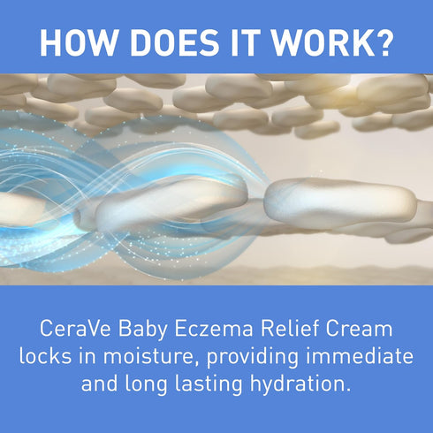Cream,1% Free,5oz,(Pack 2) CeraVe Baby Eczema Relief Colloidal Oatmeal Cream with Vitamin E & Ceramides,Soothes & Calms