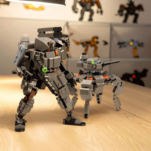 6021 Set, 14+ MyBuild Armed Forces Alpha Fire Support Robot Building Kit, Heavy Tactical Mech with Missile Pod