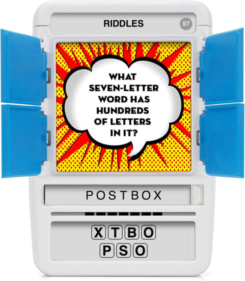 100 PICS Riddles Travel Game - Guess 100 Riddles Flash Cards with Slide Reveal Case for All Ages